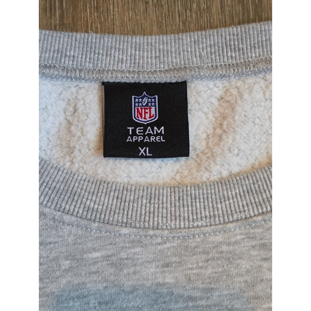 NFL Team Apparel Green Bay Packers Sequin Logo Sweatshirt Heather Gray XL - Picture 3 of 5